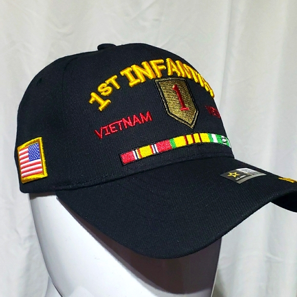 MILITARY U.S. ARMY 1st INFANTRY Division Vietnam Veteran Hat - Picture 3 of 5